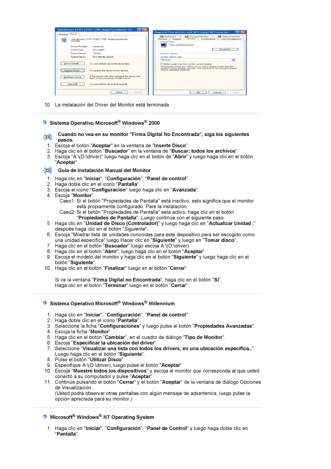 Samsung LS20BRCASZ/EDC manual Microsoft Windows NT Operating System 