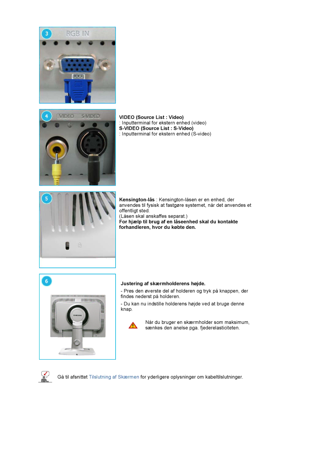 Samsung LS20BRCASZ/EDC manual Video Source List Video, Video Source List S-Video 