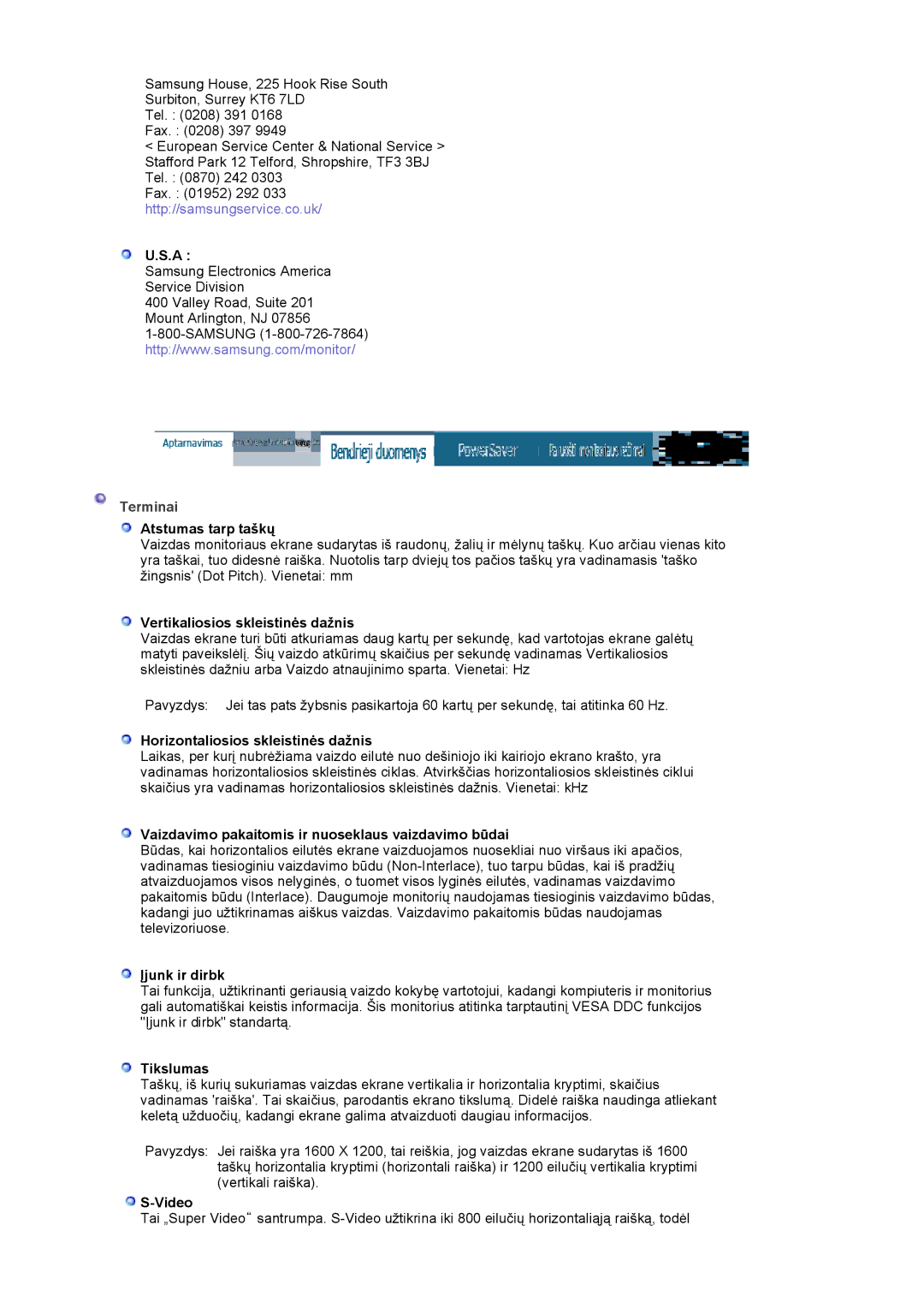 Samsung LS20BRCASZ/EDC manual Terminai 