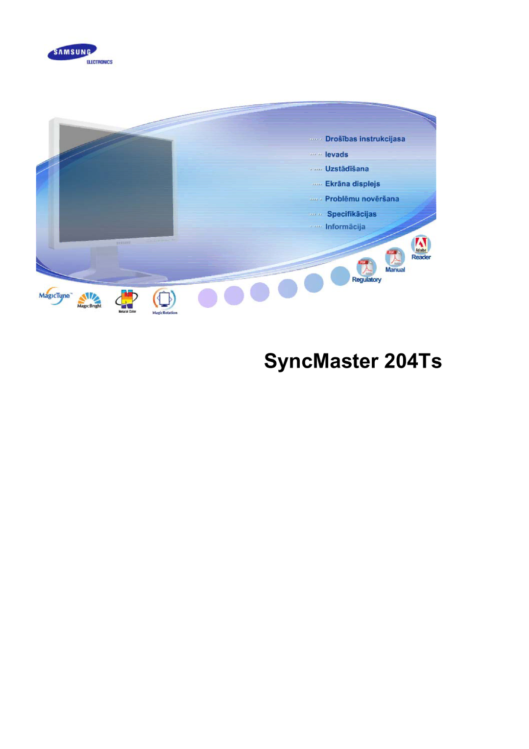 Samsung LS20BRCASZ/EDC manual SyncMaster 204Ts 