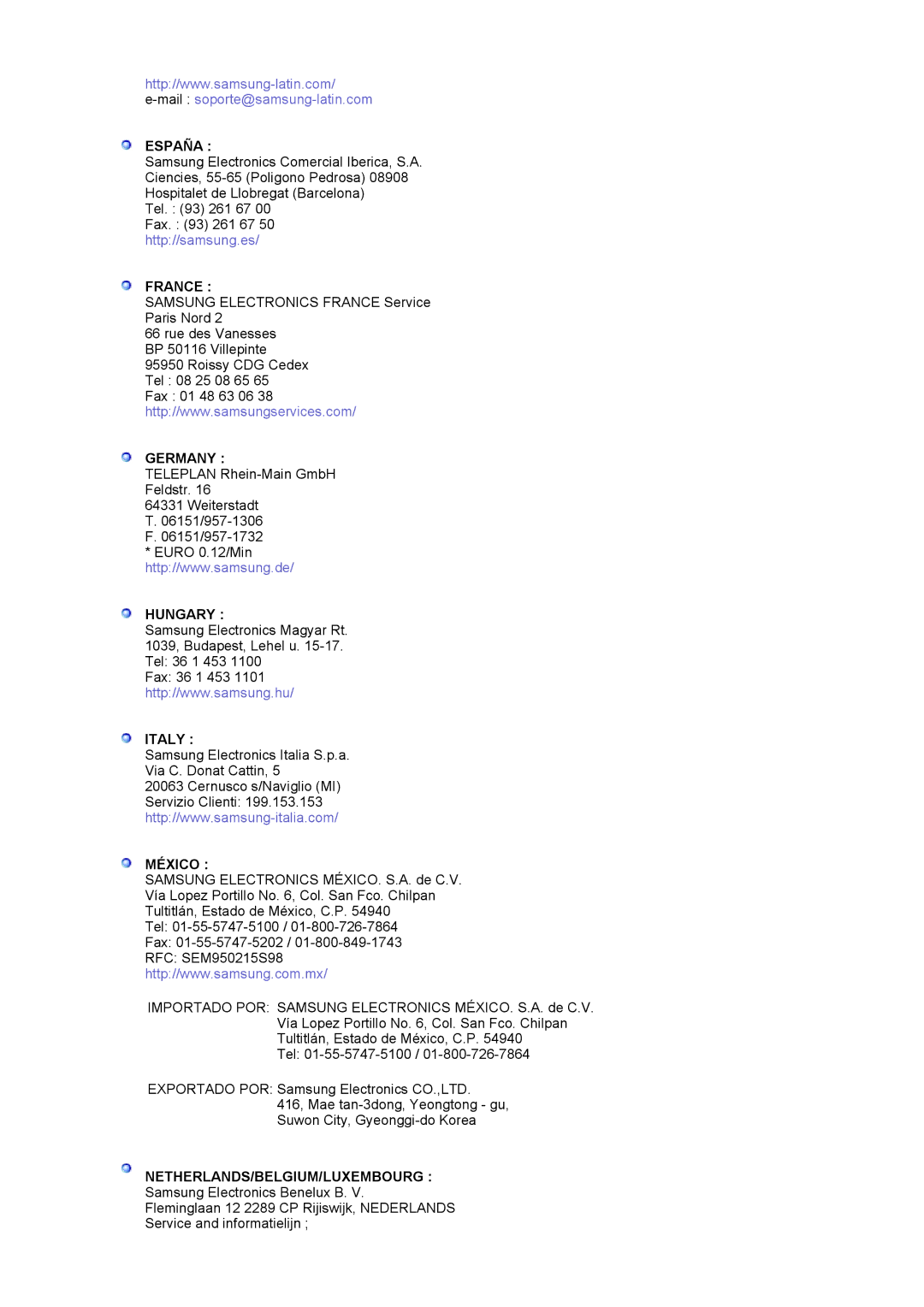 Samsung LS20BRCASZ/EDC manual Germany 