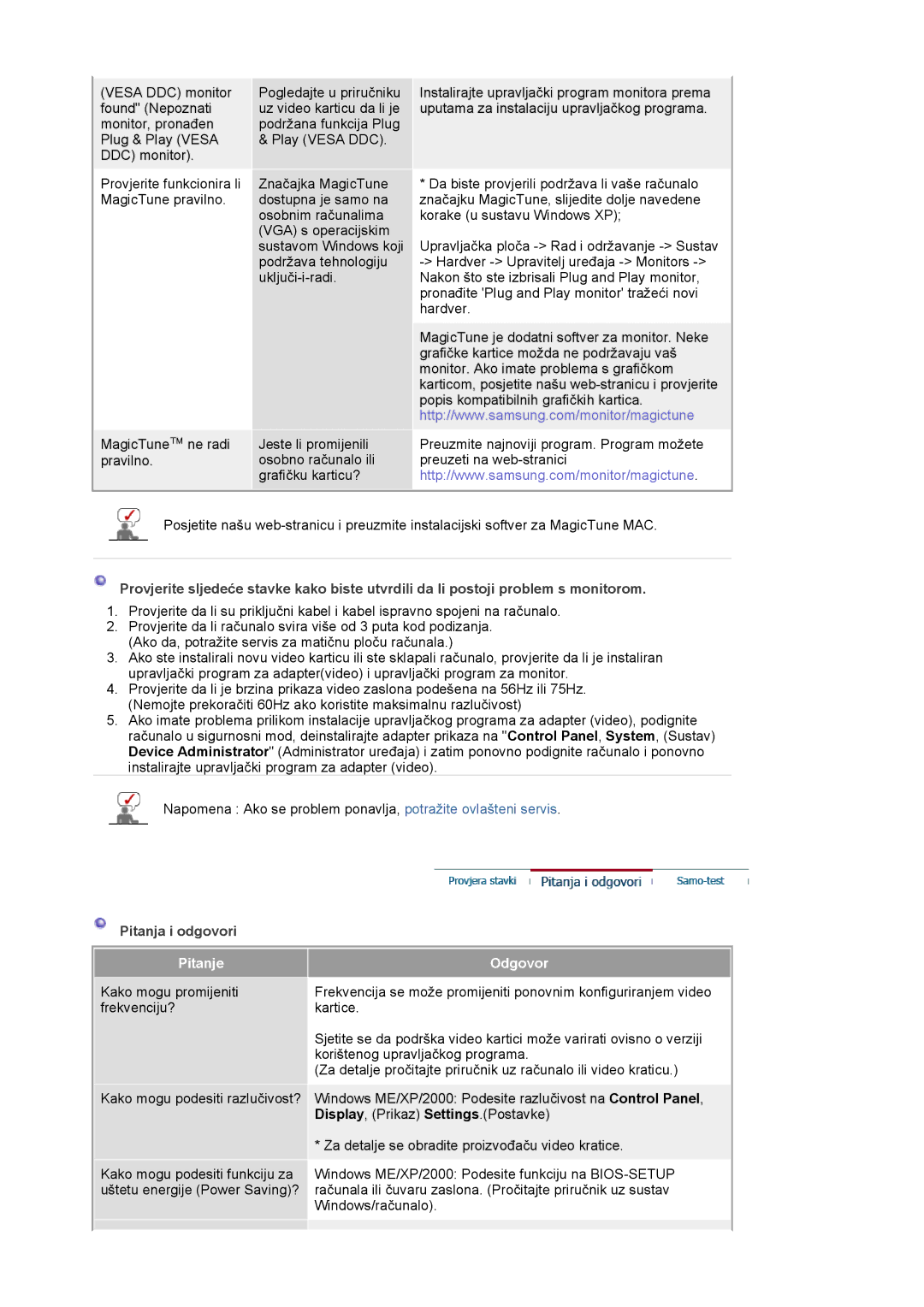 Samsung LS20BRCASZ/EDC manual Pitanja i odgovori, Pitanje, Odgovor 