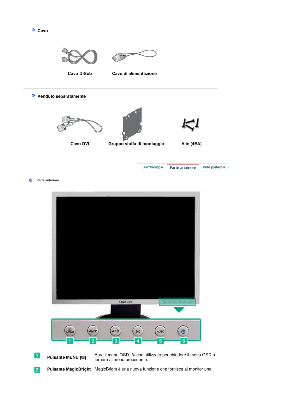 Samsung LS20BRDBSQ/EDC, LS20BRDESQ/EDC, LS20BRDBBV/XSE manual Parte anteriore 