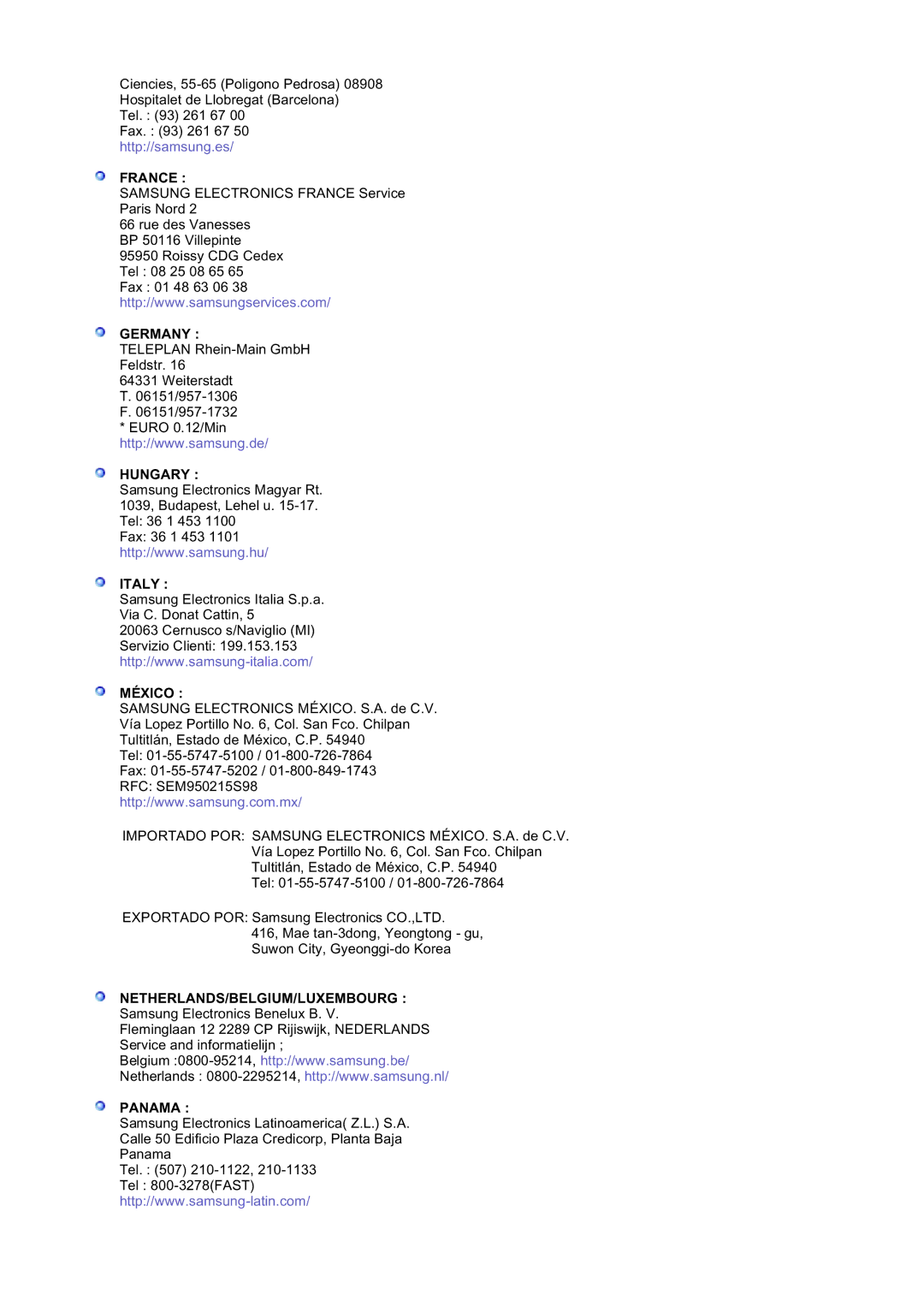 Samsung LS20BRDBBV/XSE, LS20BRDESQ/EDC, LS20BRDBSQ/EDC manual Germany 