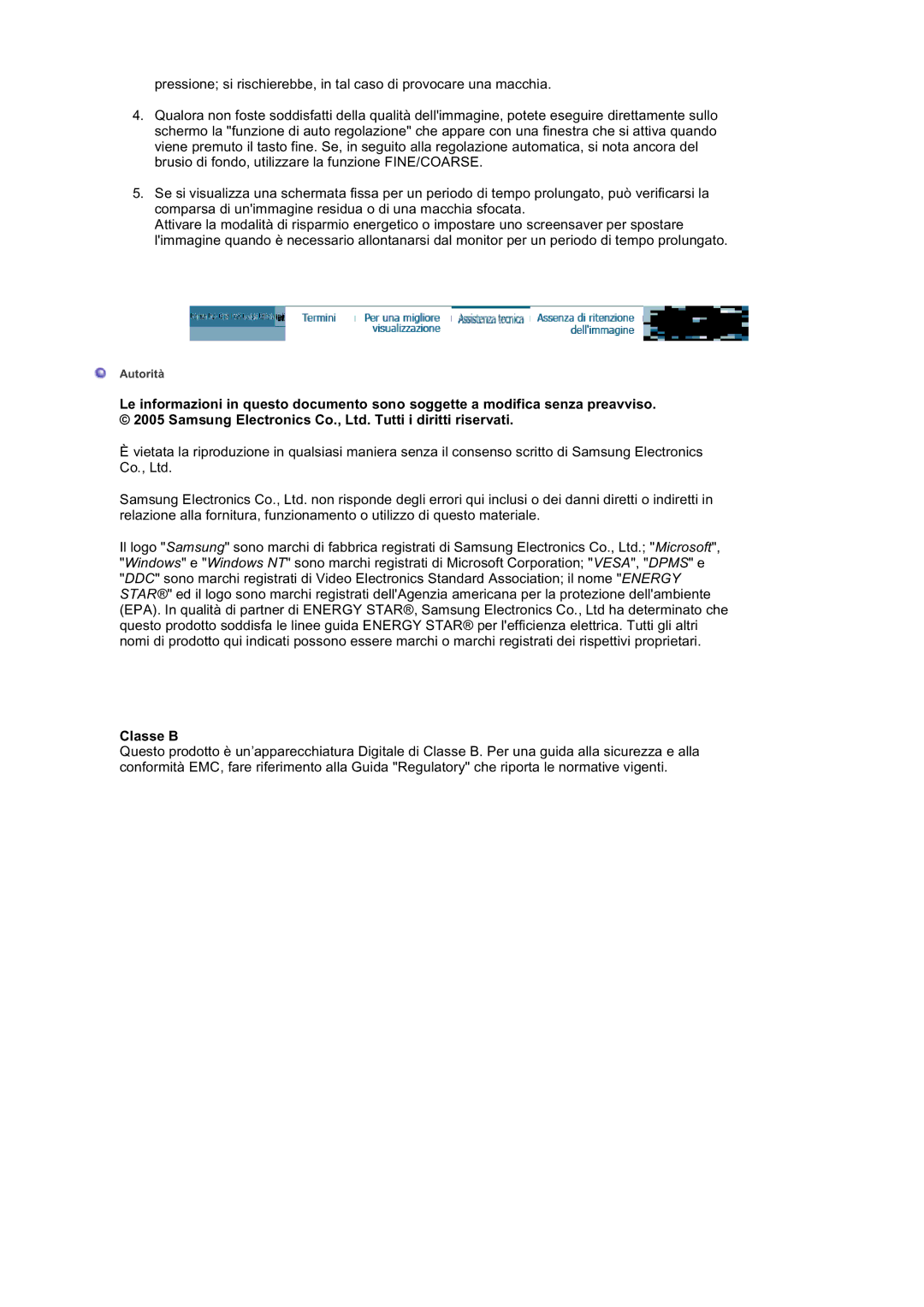 Samsung LS20BRDBBV/XSE, LS20BRDESQ/EDC, LS20BRDBSQ/EDC manual Classe B 