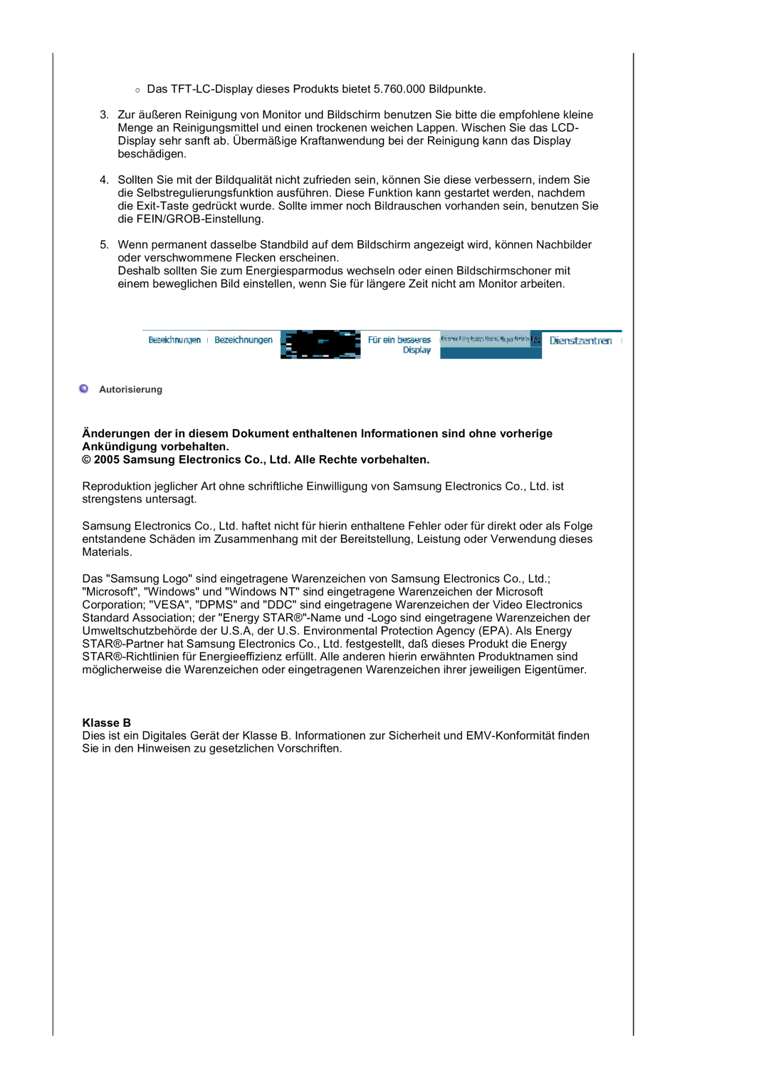 Samsung LS20BRDESQ/EDC, LS20BRDBSQ/EDC manual Autorisierung 