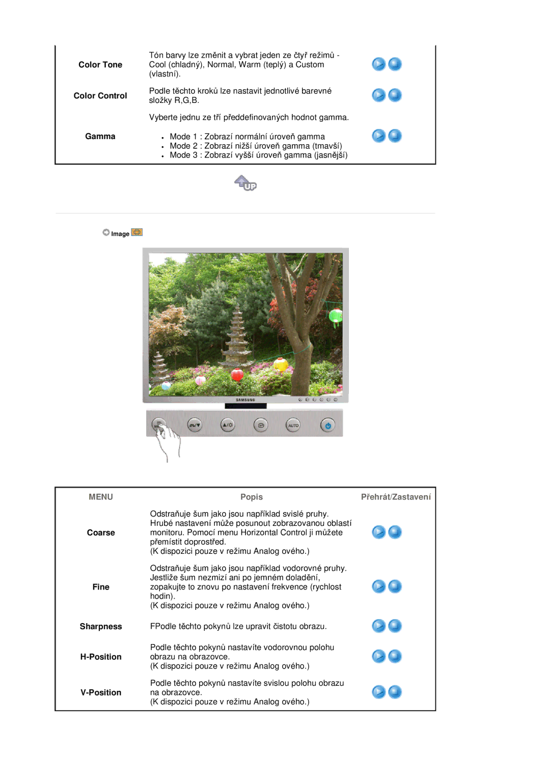 Samsung LS20BRDBSQ/EDC, LS20BRDESQ/EDC manual Color Tone Color Control Gamma, Fine, Position 