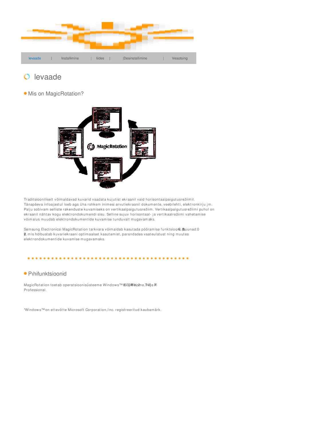 Samsung LS20BRDBSQ/EDC, LS20BRDESQ/EDC manual Ülevaade 