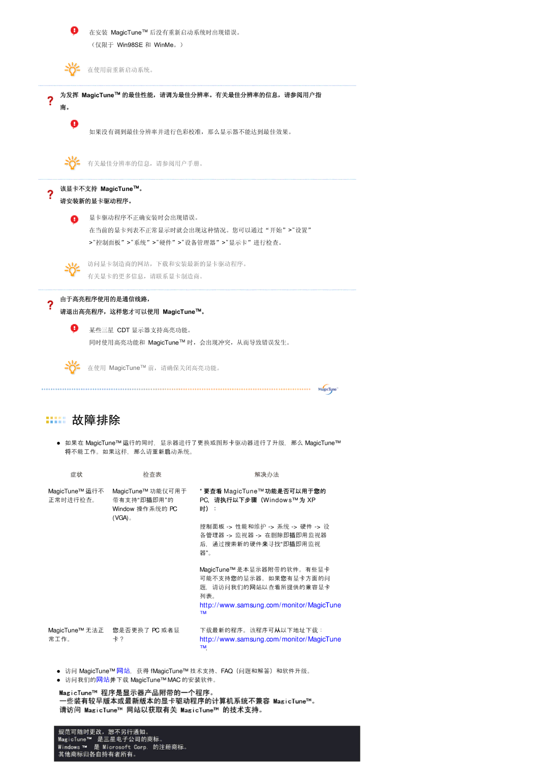 Samsung LS20BRDESQ/EDC, LS20BRDBSQ/EDC manual MagicTune Windows 