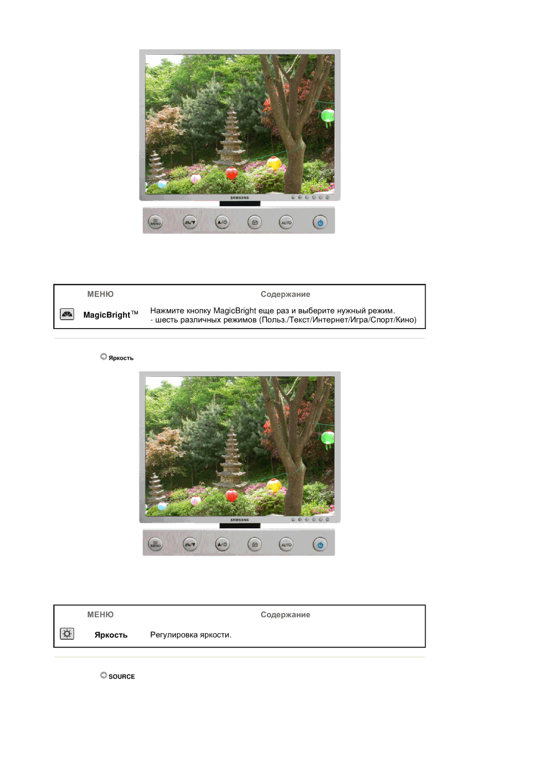 Samsung LS20BRDTS/EDC, LS20BRDESQ/EDC, LS20BRDBSQ/EDC manual Əɪɤɨɫɬɶ Ɋɟɝɭɥɢɪɨɜɤɚ ɹɪɤɨɫɬɢ 