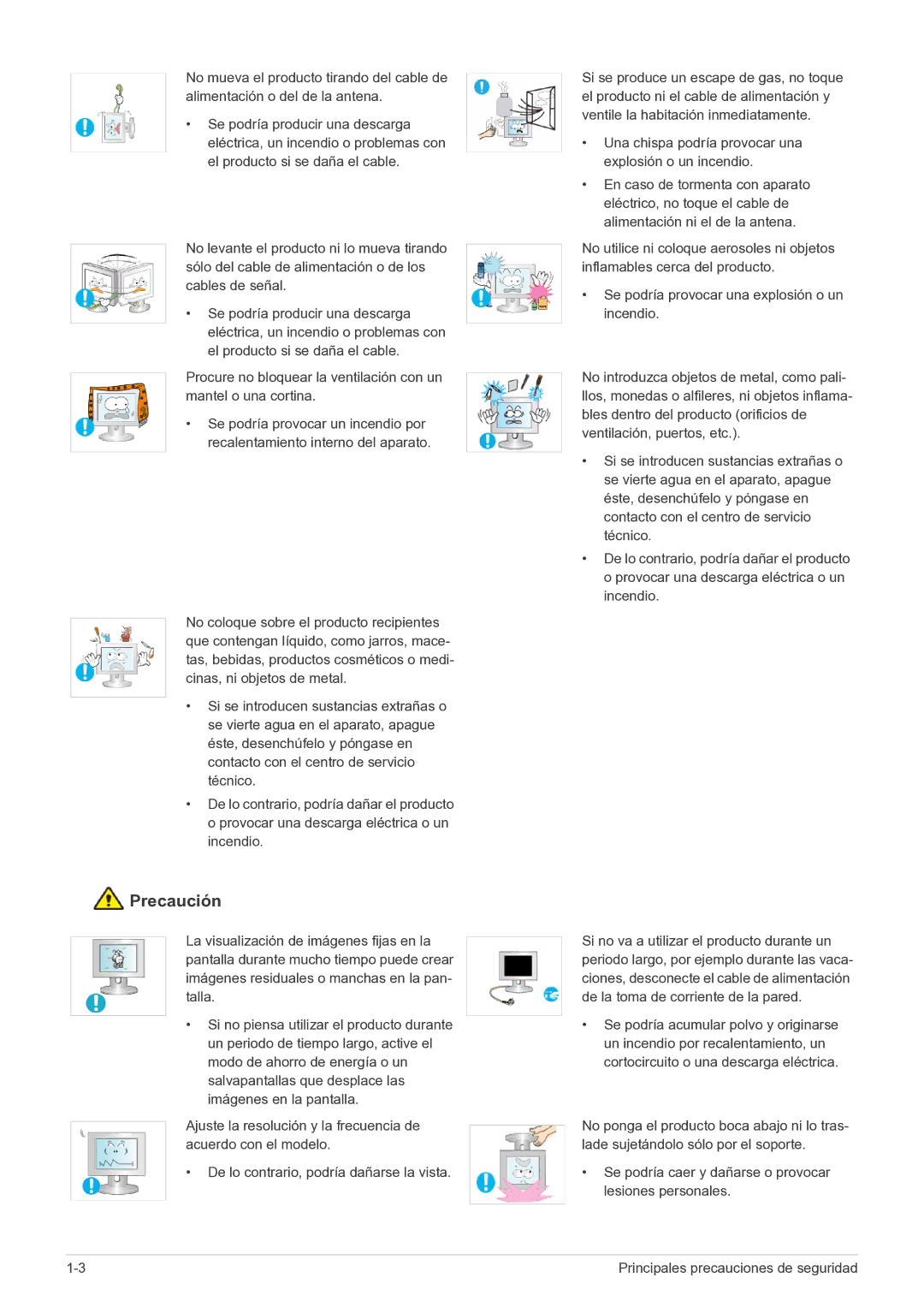 Samsung LS20CFVKF/EN, LS20CFVKFV/EN manual Precaución 