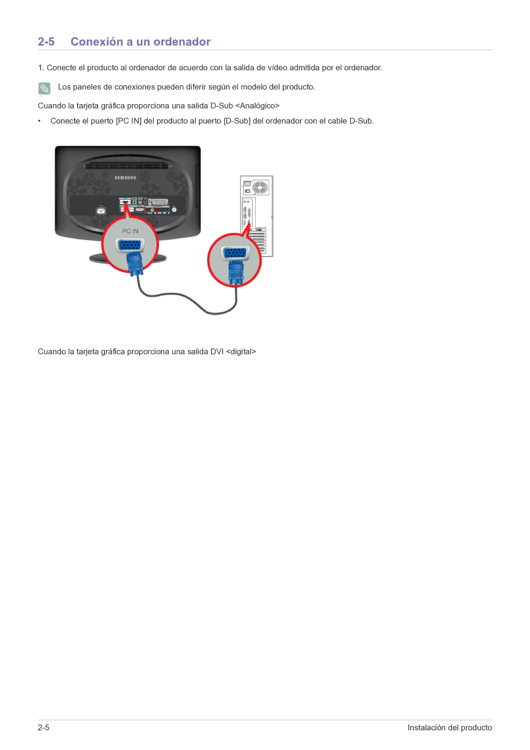 Samsung LS20CFVKF/EN, LS20CFVKFV/EN manual Conexión a un ordenador 