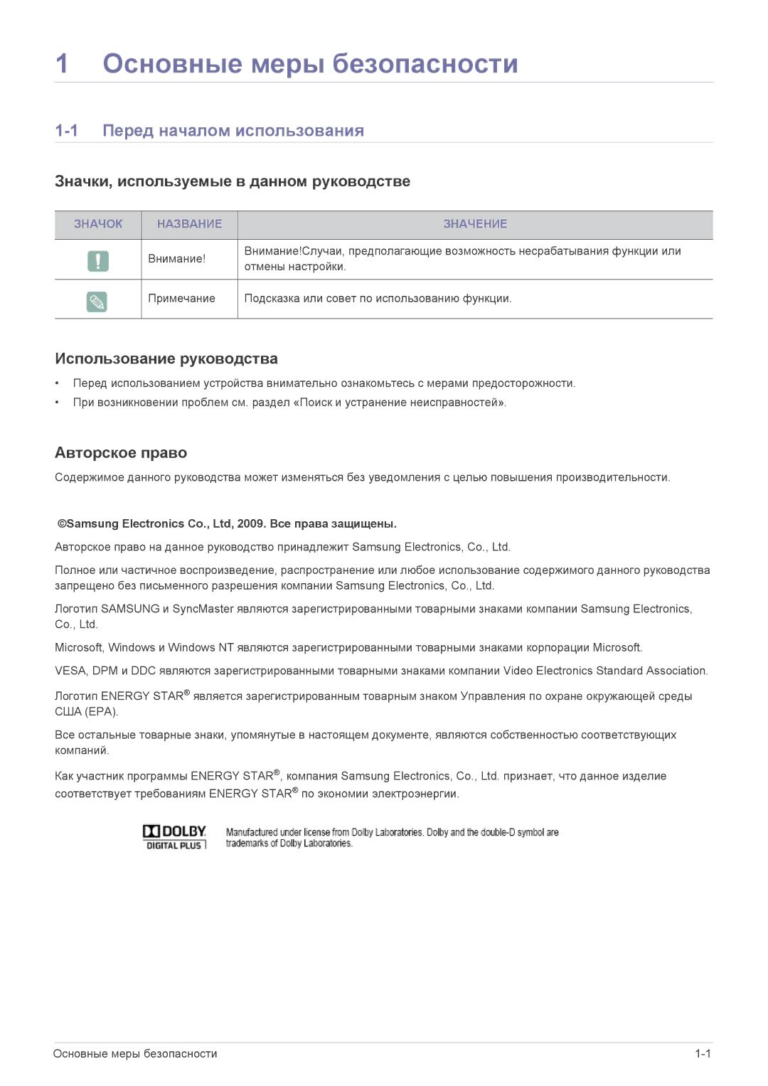 Samsung LS20CFVKFV/EN Перед началом использования, Значки, используемые в данном руководстве, Использование руководства 