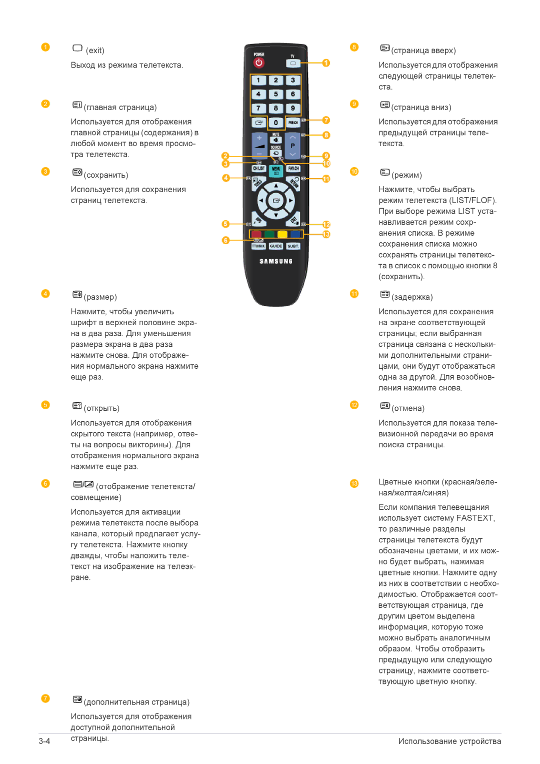 Samsung LS20CFVKF/EN, LS20CFVKFV/EN manual Использование устройства 