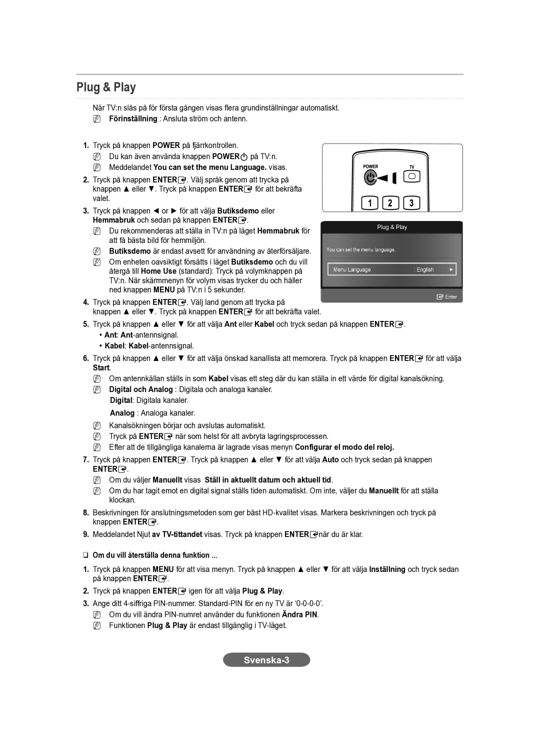 Samsung LS20CFVKF/EN, LS20CFVKF/XE manual Svenska-3 