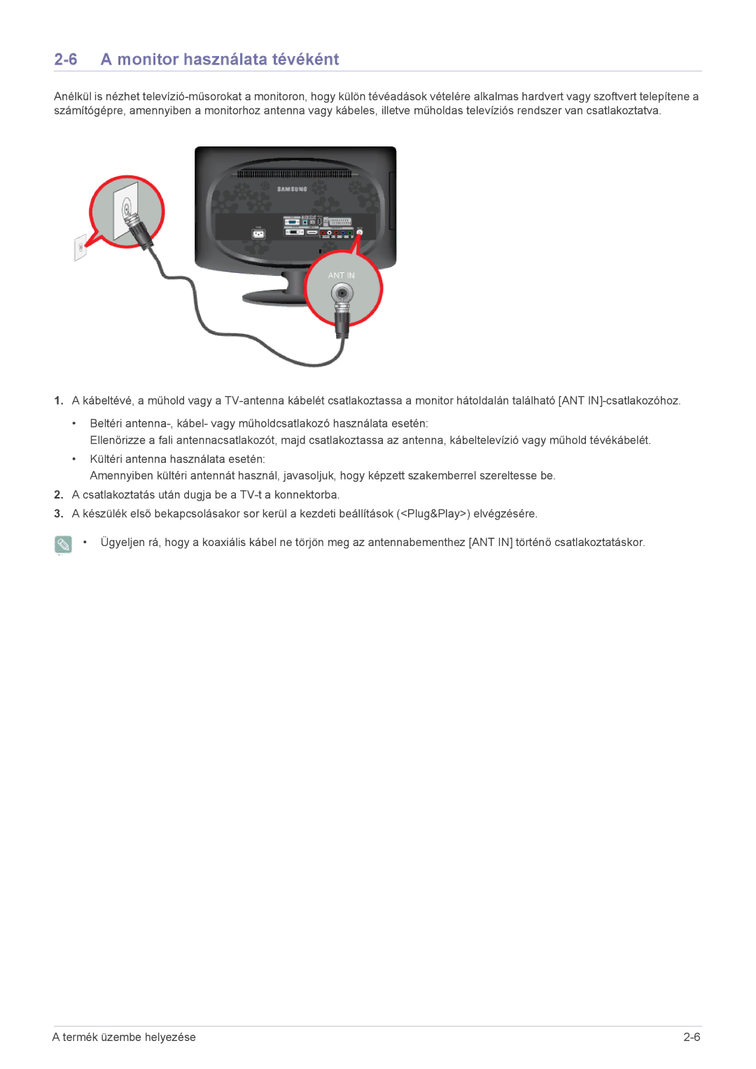 Samsung LS20CFVKF/XE, LS20CFVKF/EN manual Monitor használata tévéként 