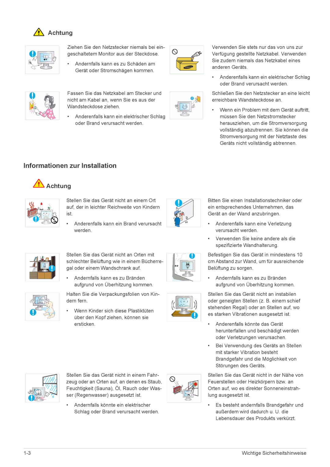 Samsung LS20CFVKF/EN manual Informationen zur Installation 