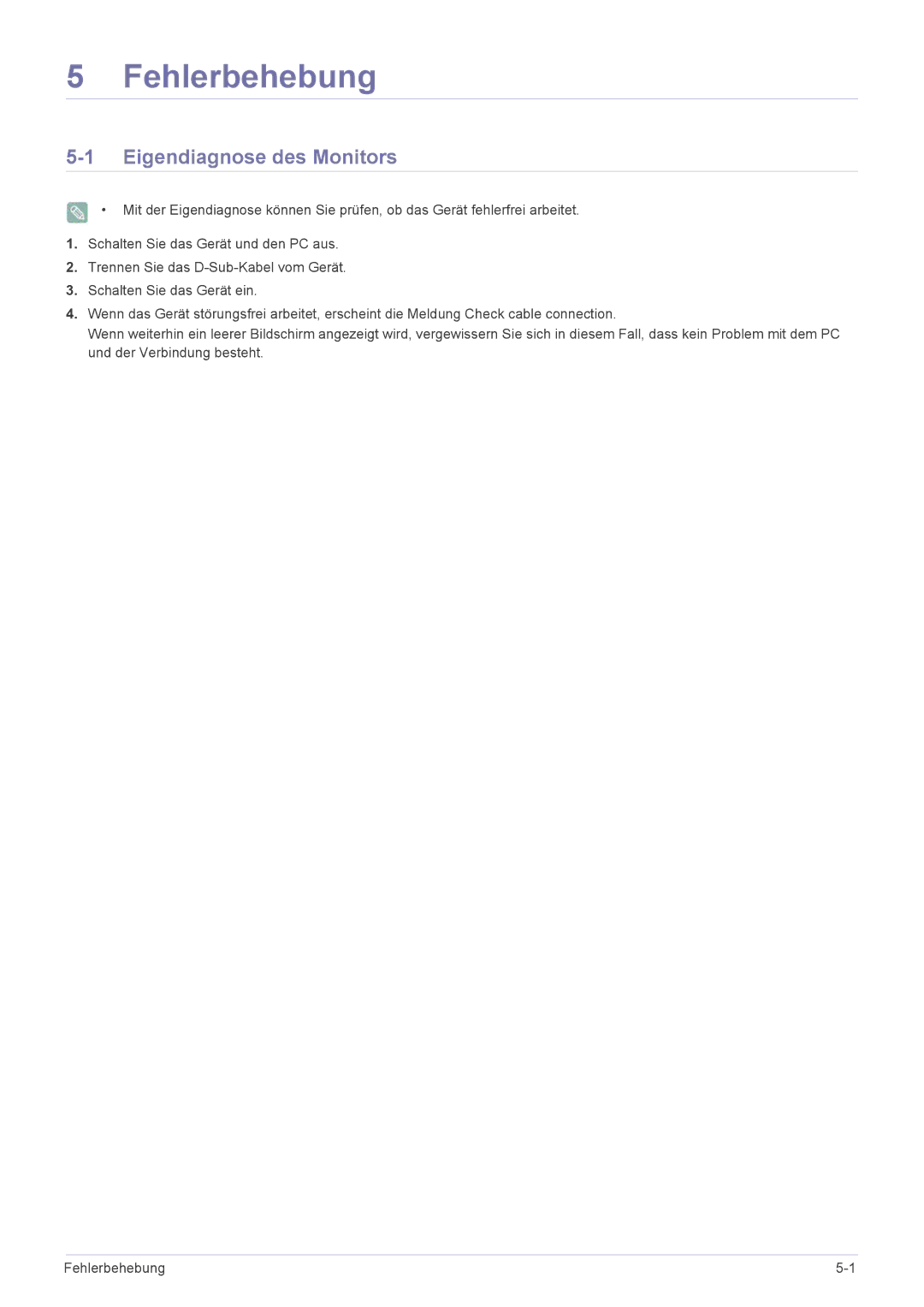 Samsung LS20CFVKF/EN manual Fehlerbehebung, Eigendiagnose des Monitors 