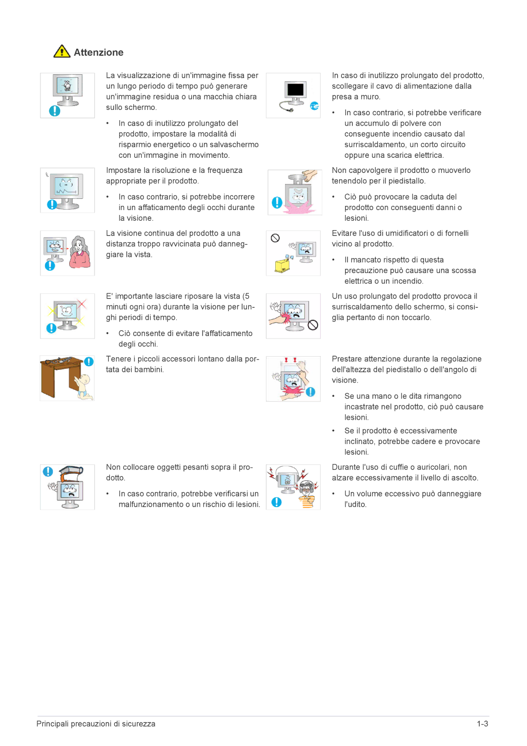 Samsung LS20CFVKF/EN manual Attenzione 