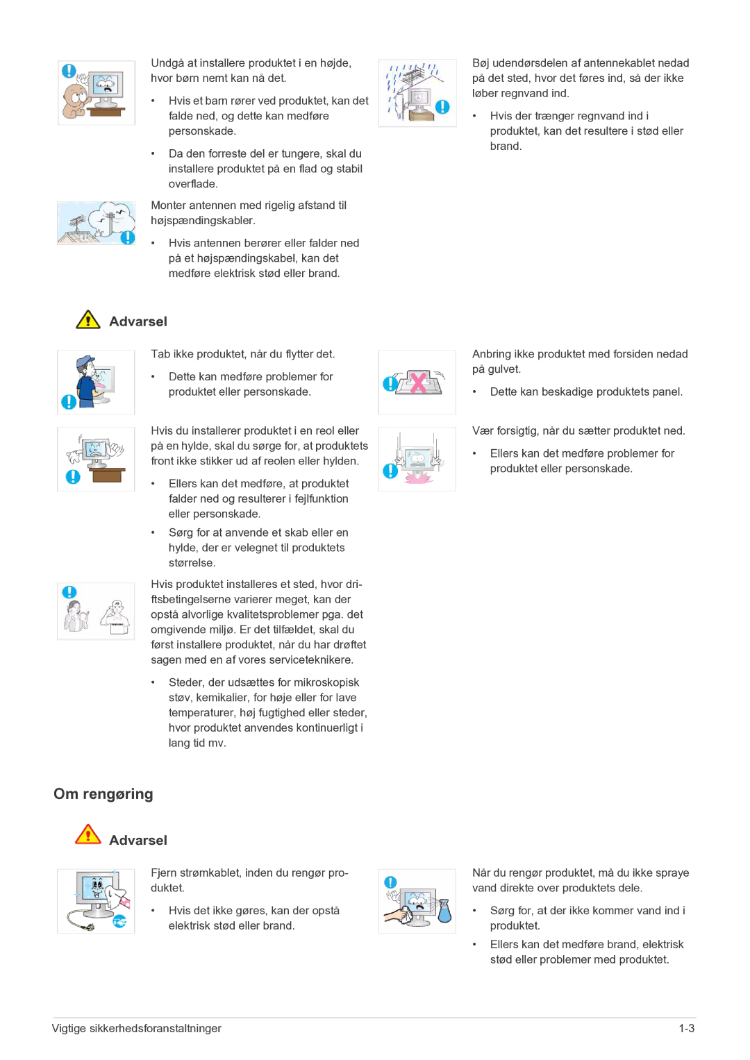 Samsung LS20CFVKF/XE manual Om rengøring 