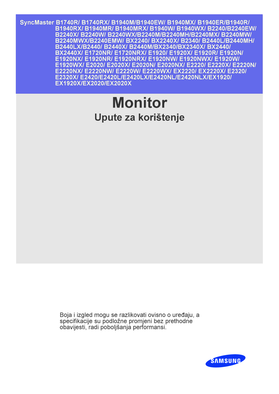 Samsung LS22X3HKFM/XJ, LS22X3HKFH/XF, LS23X3HKFH/XJ, LS24X3HKFE/EN, LS24X3HKFN/EN, LS22X3HKFN/EN, LS23X3HKFN/EN manual Monitor 