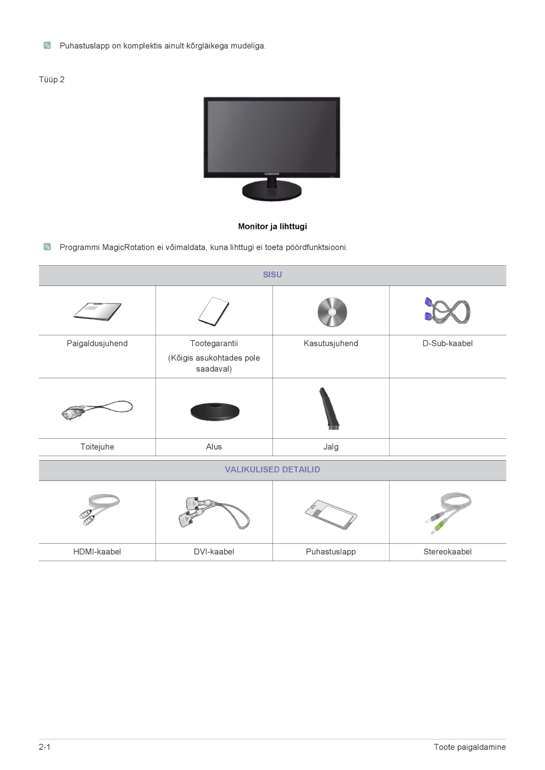 Samsung LS19CLASBUEN, LS20CLYSB/EN, LS22CBUMBV/EN, LS19CLYSBUEN, LS19CLWSBUEN, LS19CLNSB/EN, LS23CBUMBV/EN Monitor ja lihttugi 