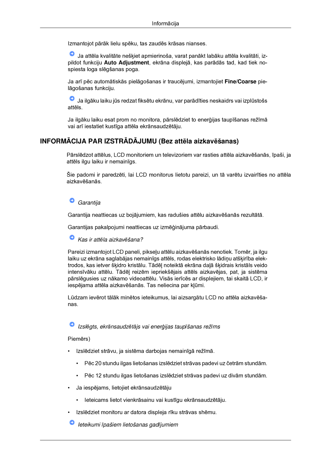 Samsung LS20CMYKFNA/EN, LS20CMYKF/EN, LS22CMYKF/EN manual Informācija PAR Izstrādājumu Bez attēla aizkavēšanas 