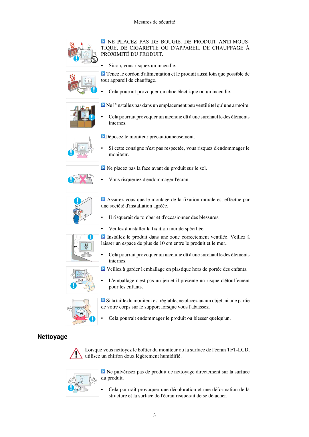 Samsung LS20CMZKFV/EN, LS20CMZKFVA/EN, LS22CMZKFV/ZA manual Nettoyage 