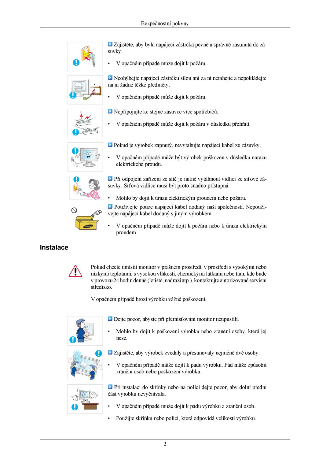 Samsung LS20CMZKFVA/EN, LS20CMZKFV/EN, LS22CMZKFV/ZA manual Instalace 