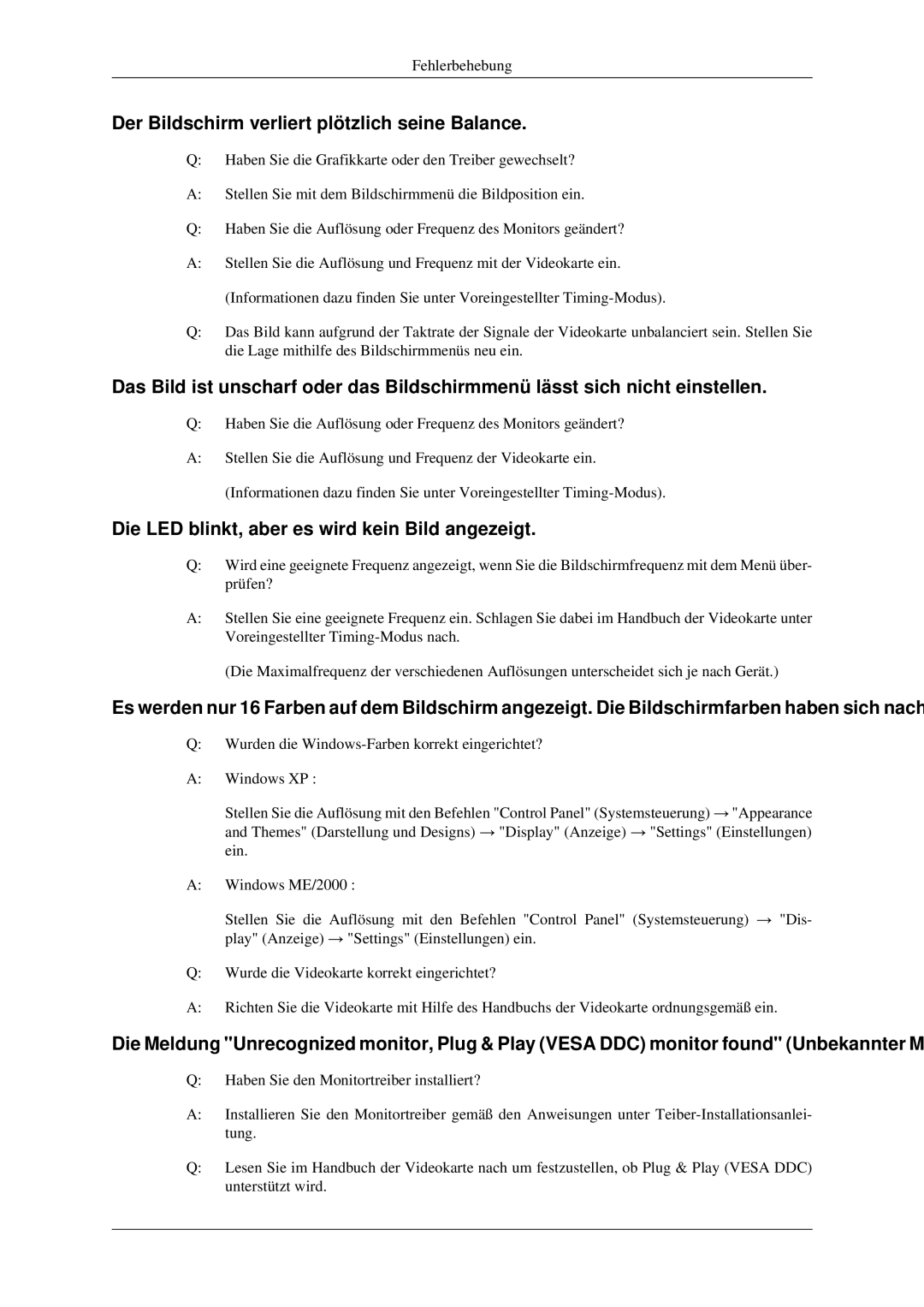 Samsung LS20CMZKFV/EN Der Bildschirm verliert plötzlich seine Balance, Die LED blinkt, aber es wird kein Bild angezeigt 