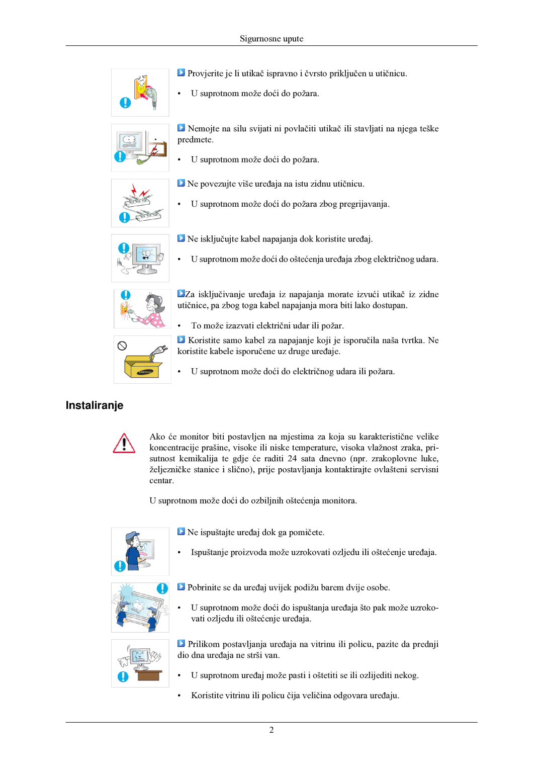 Samsung LS20CMZKFV/EN, LS20CMZKFVA/EN manual Instaliranje 