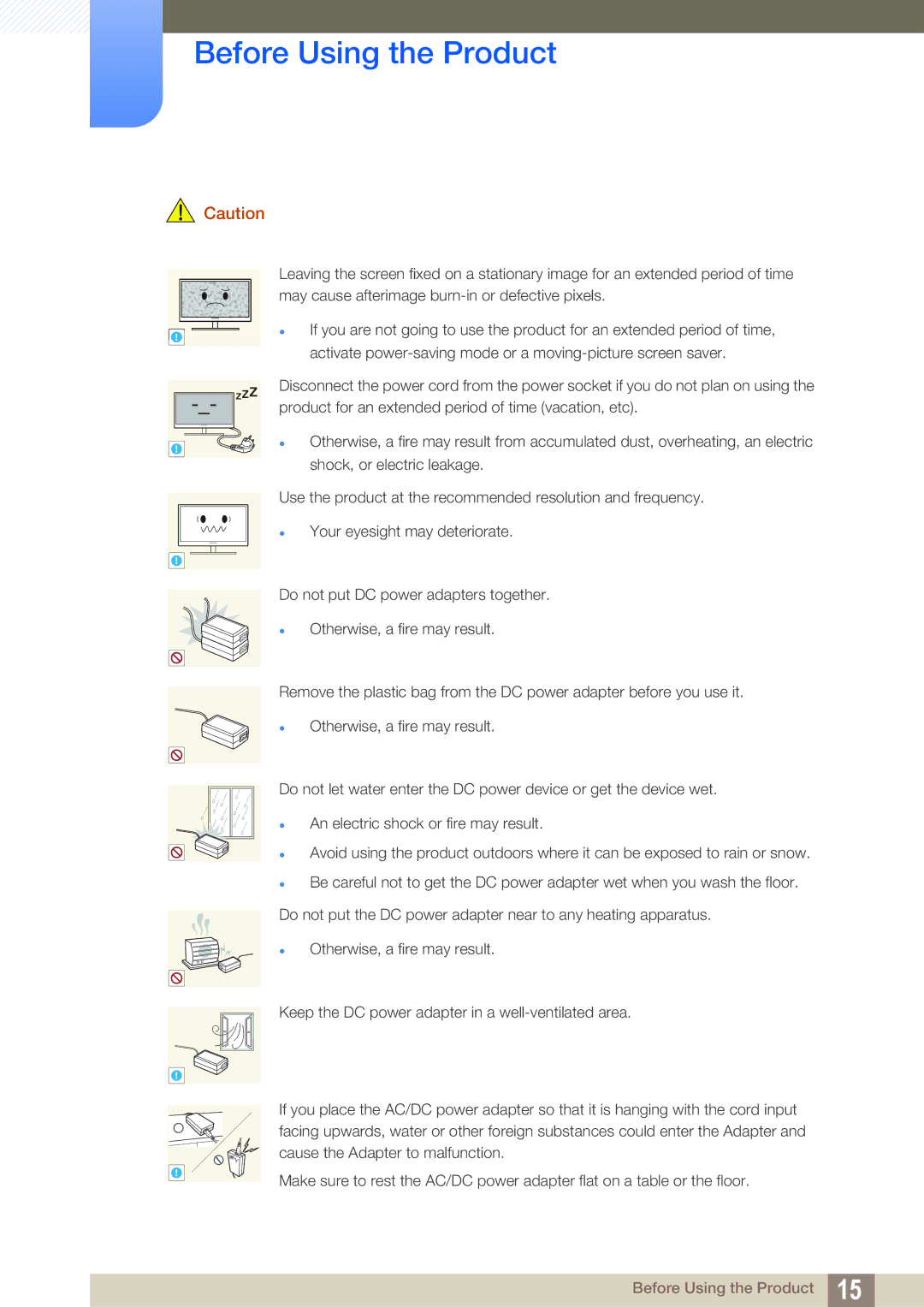 Samsung LS20D300NH/CI, LS20D300NHMXV manual Before Using the Product 