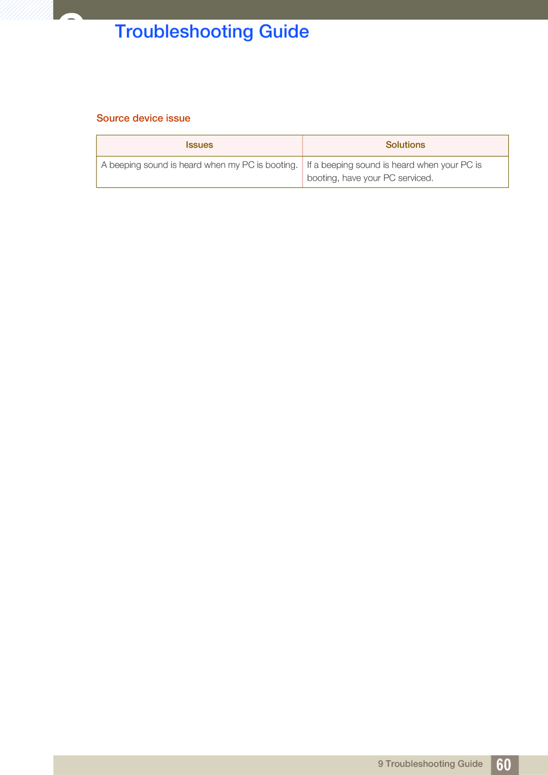 Samsung LS20D300NHMXV, LS20D300NH/CI manual Source device issue 