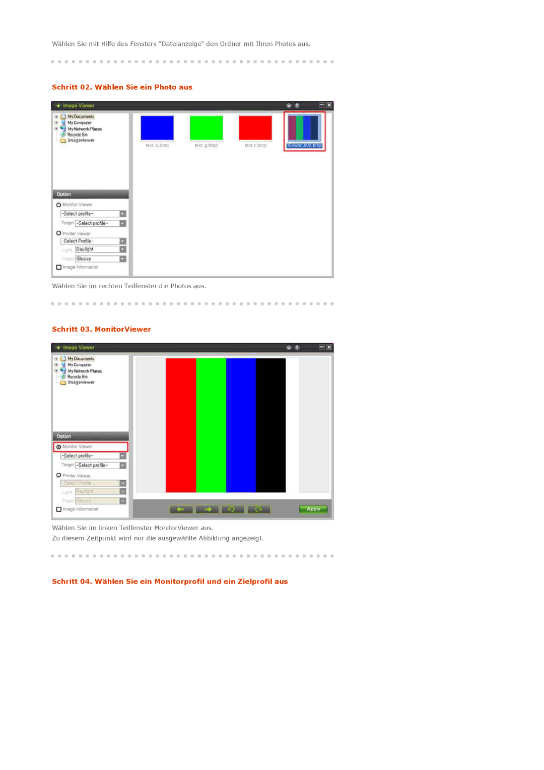 Samsung LS20EDBEB/EDC, LS20EDXEB/EDC manual Schritt 02. Wählen Sie ein Photo aus 