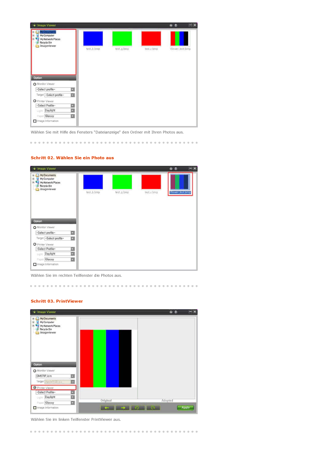 Samsung LS20EDBEB/EDC, LS20EDXEB/EDC manual Schritt 03. PrintViewer 