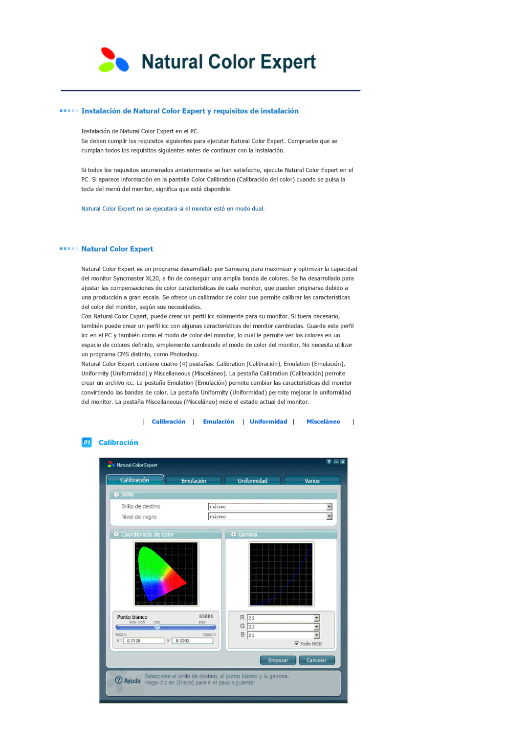 Samsung LS20EDXEB/EDC manual Natural Color Expert 