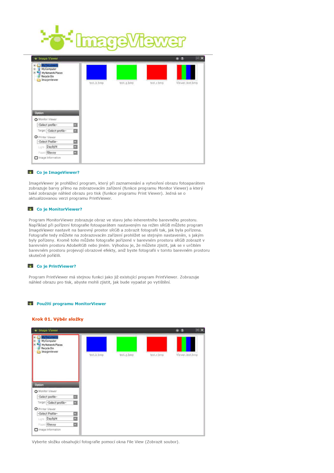 Samsung LS20EDXEB/EDC manual Krok 01. Výběr složky 