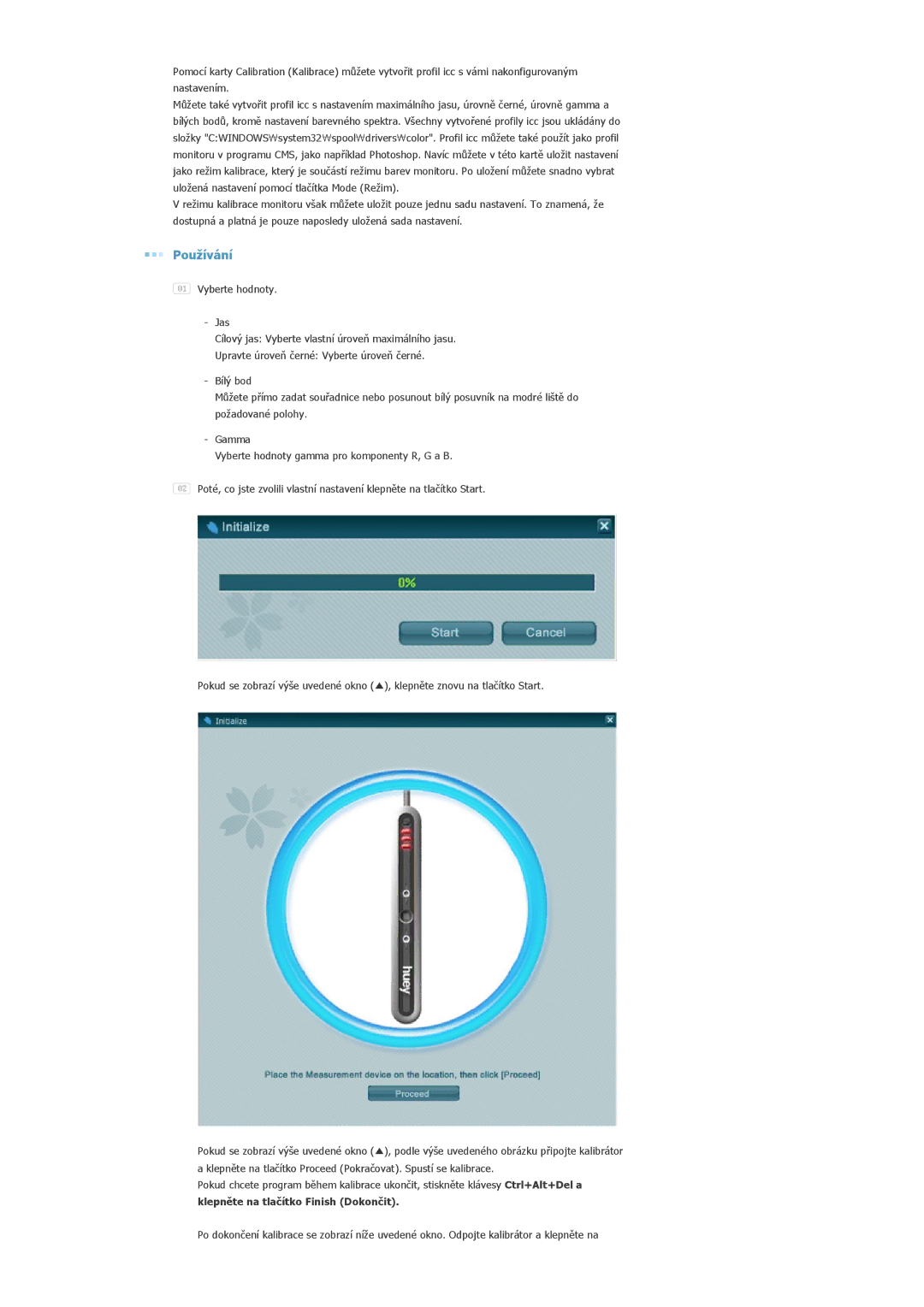 Samsung LS20EDXEB/EDC manual Používání 