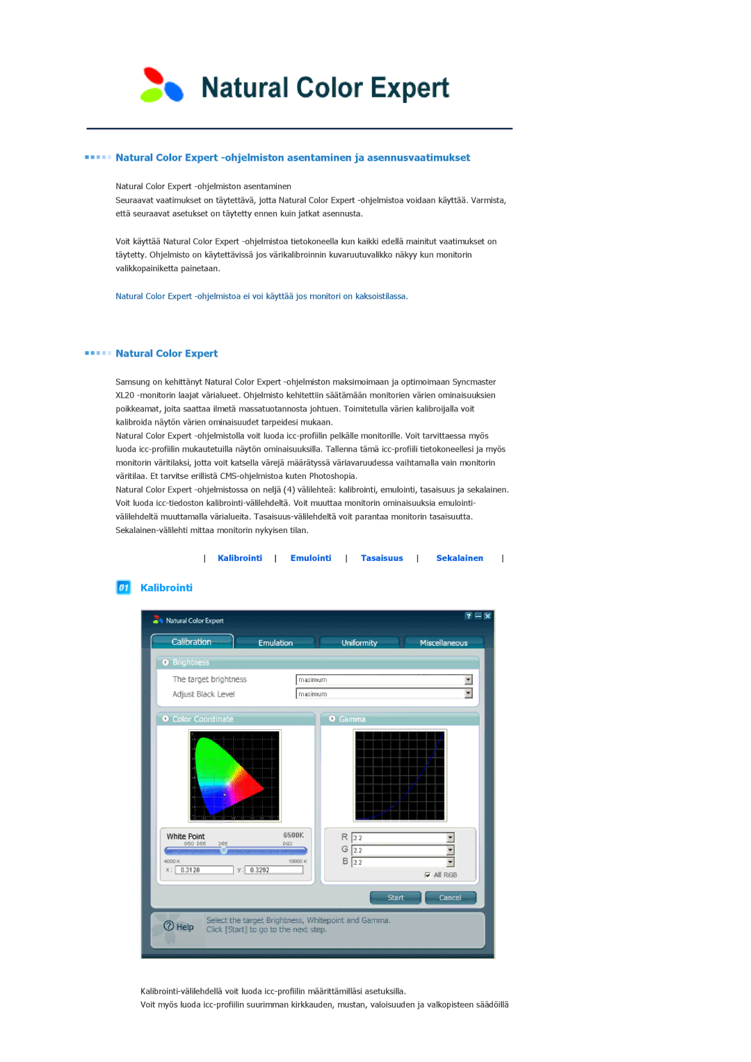 Samsung LS20EDXEB/EDC manual Natural Color Expert 