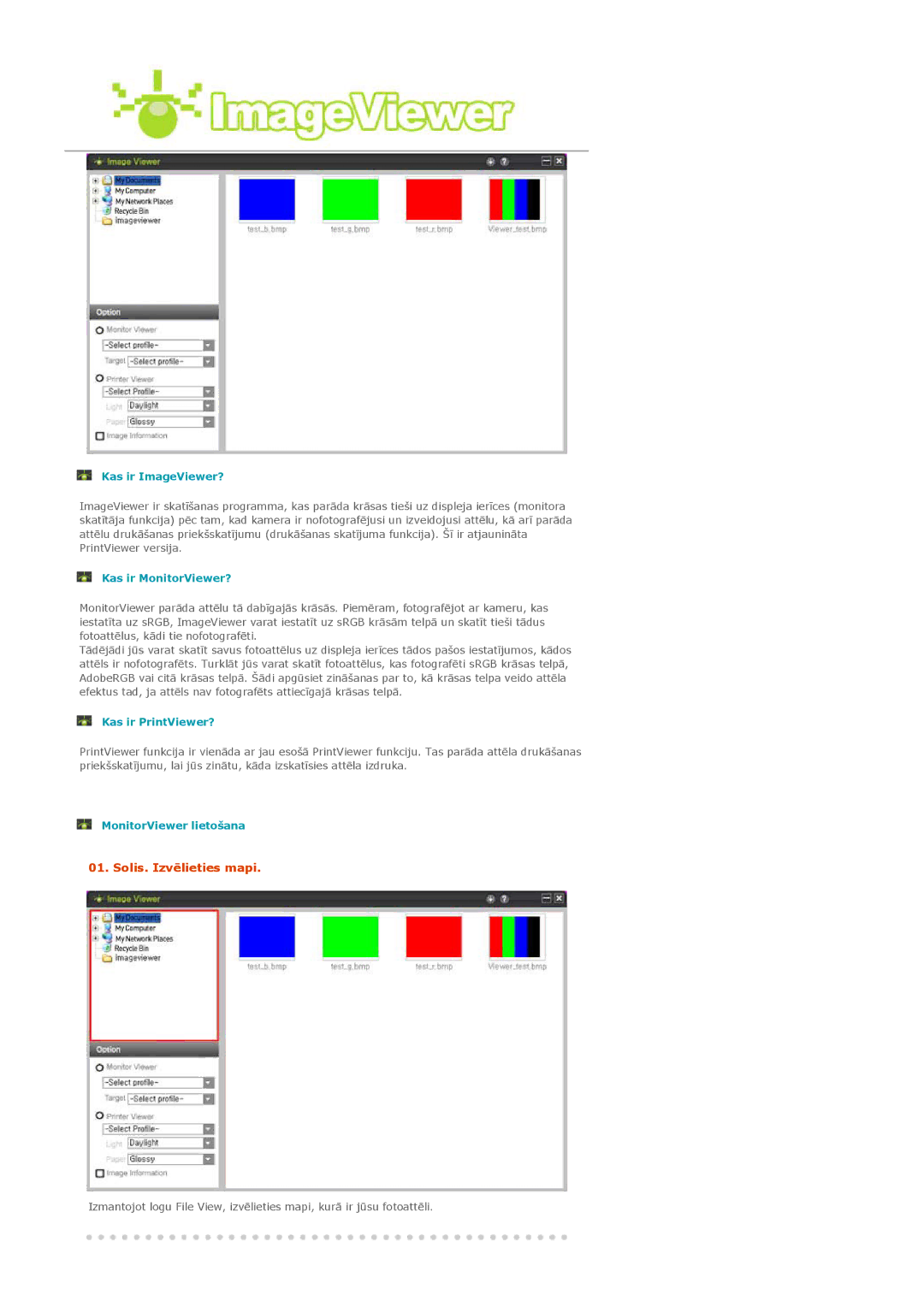 Samsung LS20EDXEB/EDC manual Solis. Izvēlieties mapi 