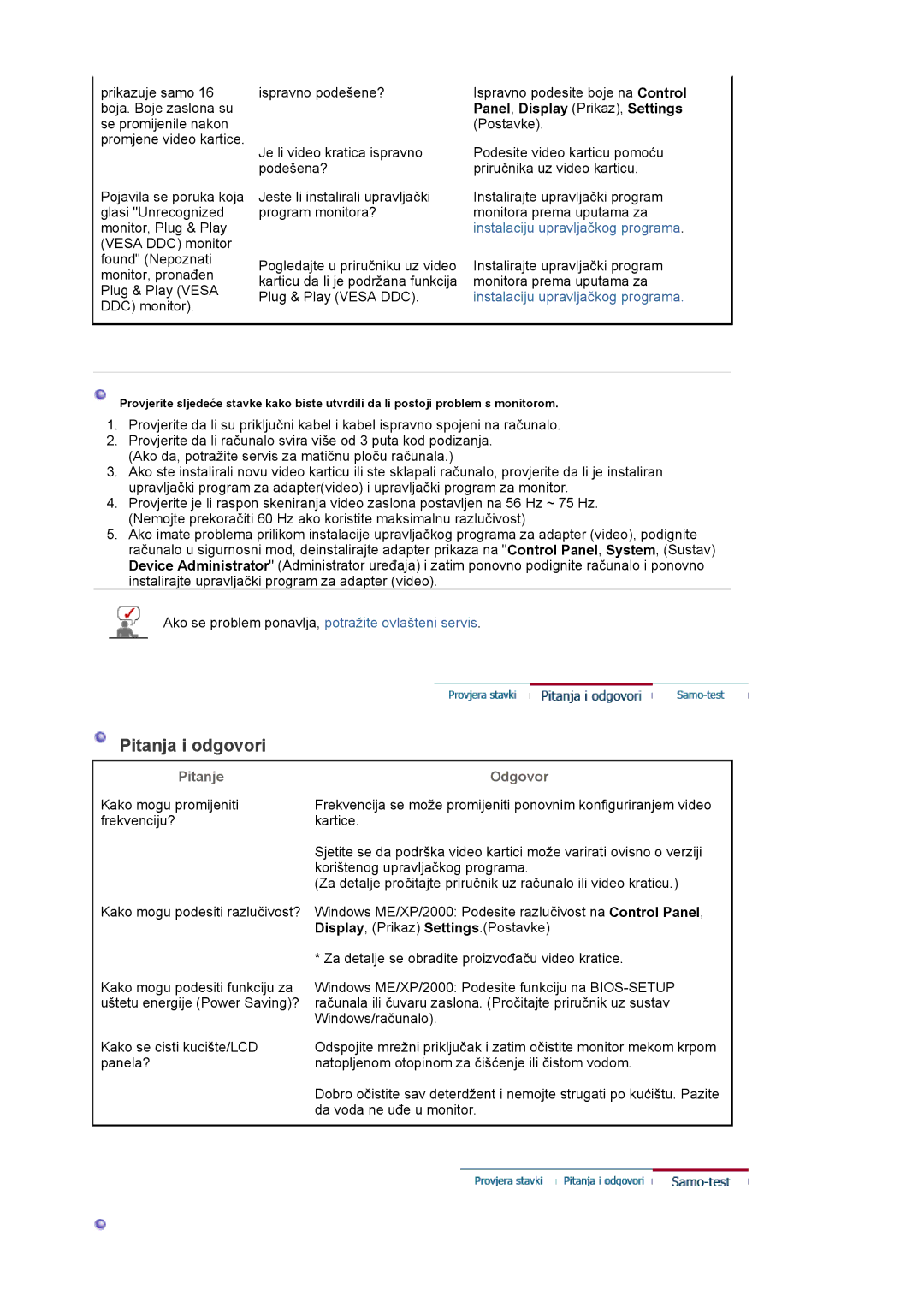 Samsung LS20EDXEB/EDC manual Pitanja i odgovori, Pitanje, Odgovor 