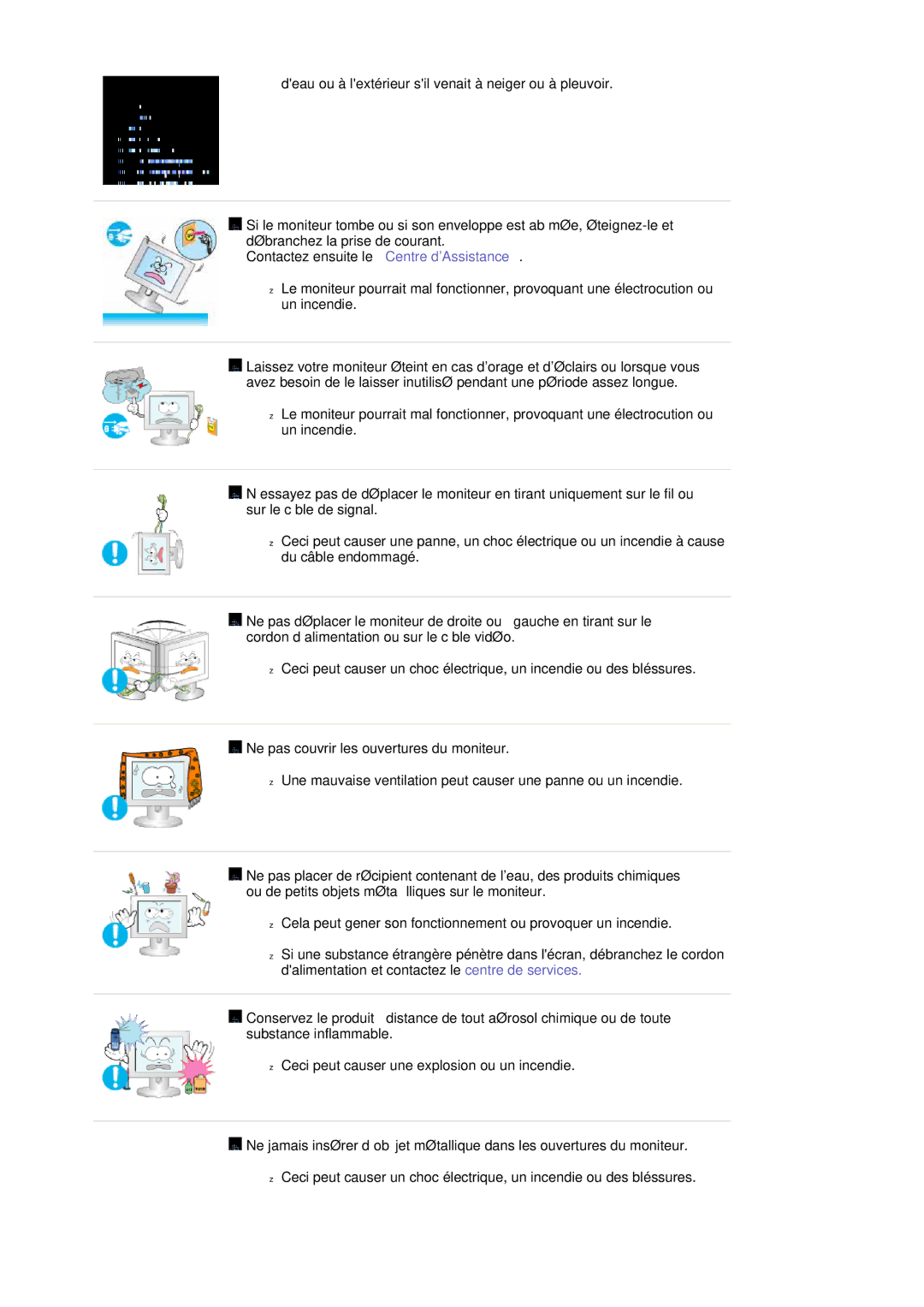 Samsung LS20HABESQ/EDC, LS20HABBSQ/EDC manual Ne pas couvrir les ouvertures du moniteur 