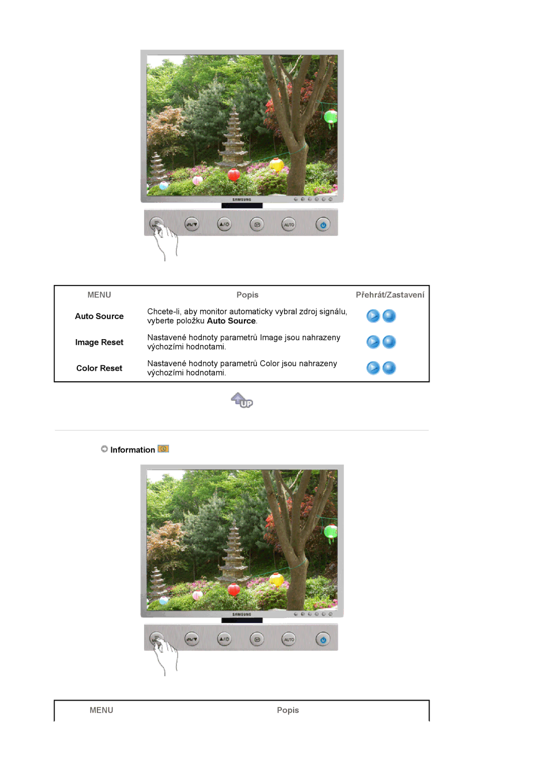 Samsung LS20HABBSQ/EDC, LS20HABESQ/EDC manual Auto Source Image Reset Color Reset, Information 