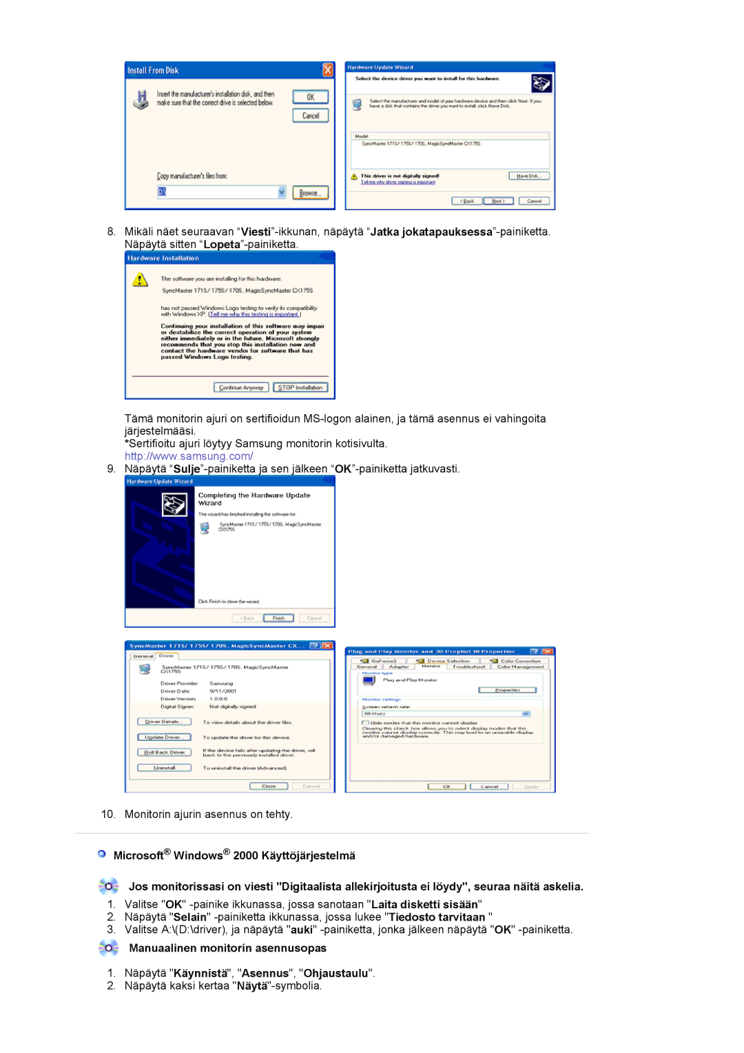 Samsung LS20HABESQ/EDC, LS20HABBSQ/EDC manual Näpäytä kaksi kertaa Näytä-symbolia 