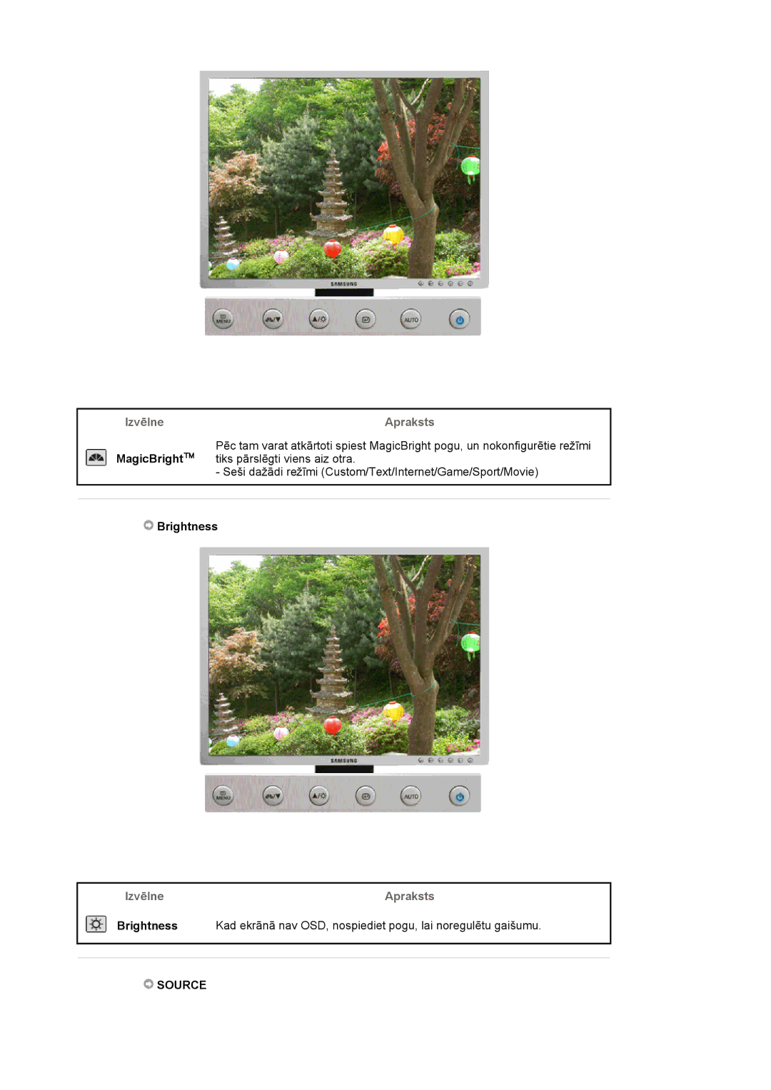 Samsung LS20HABBSQ/EDC, LS20HABESQ/EDC manual Brightness 