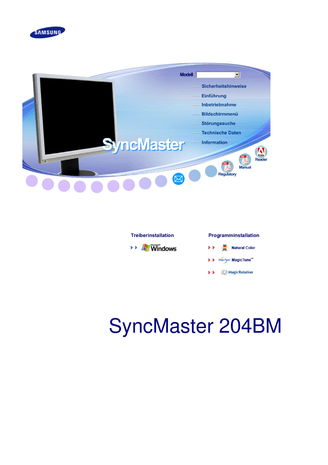 Samsung LS20HAMBSQ/EDC manual SyncMaster 204BM 