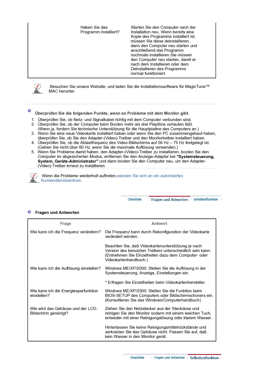 Samsung LS20HAMBSQ/EDC manual Fragen und Antworten, Frage Antwort 