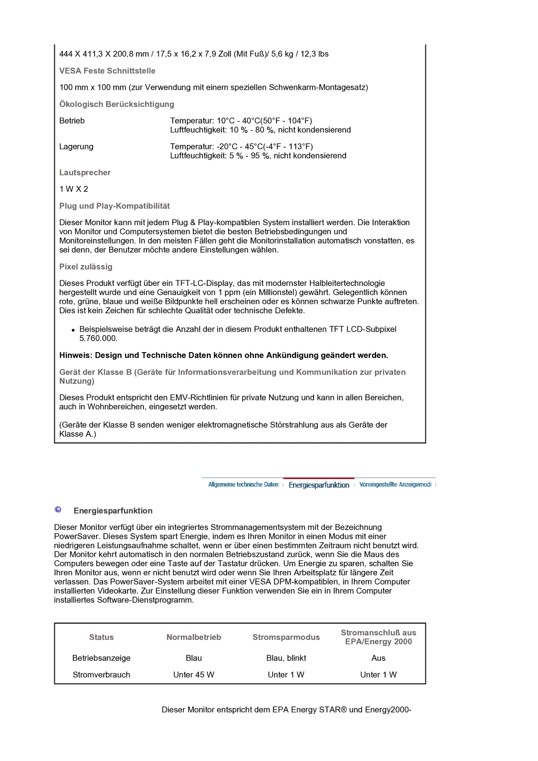 Samsung LS20HAMBSQ/EDC Vesa Feste Schnittstelle, Ökologisch Berücksichtigung, Lautsprecher Plug und Play-Kompatibilität 