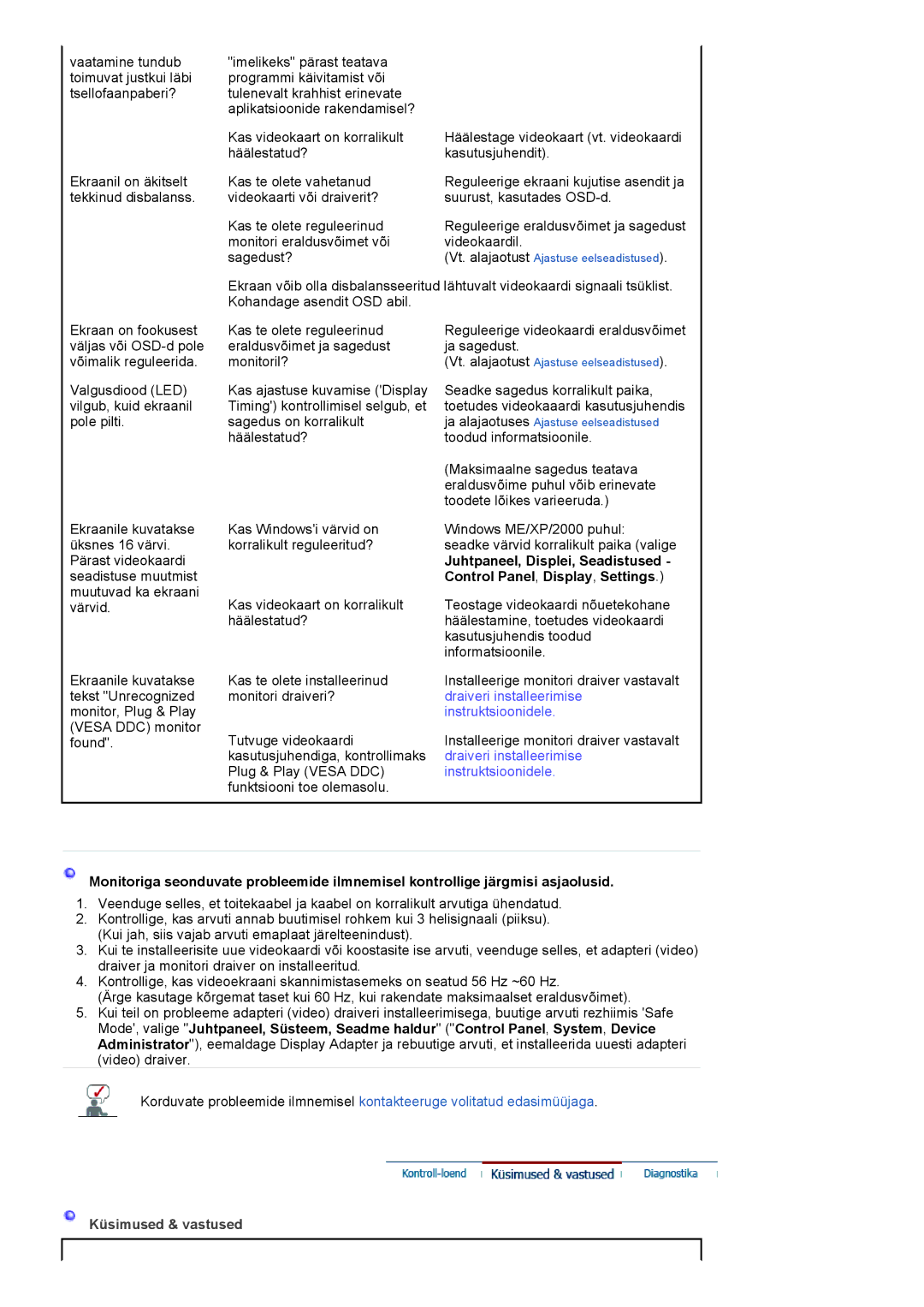 Samsung LS20HANKSHEDC, LS19HANKBDHEDC manual Küsimused & vastused 