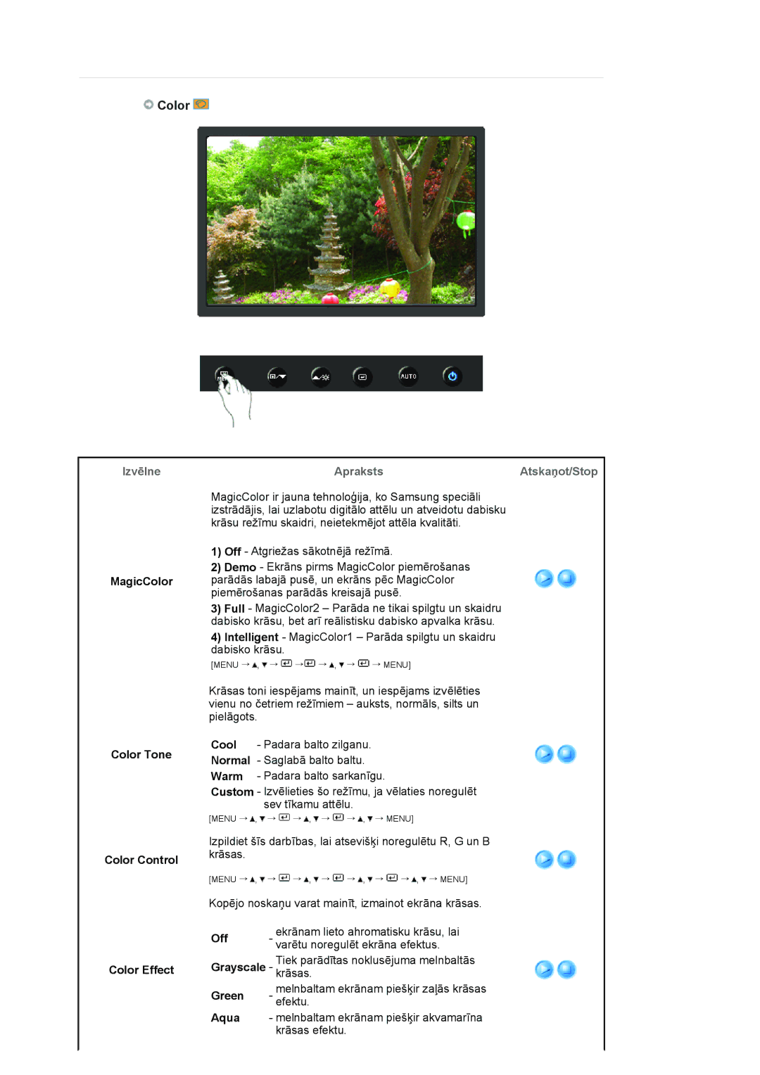 Samsung LS20HANKSHEDC, LS19HANKBDHEDC manual Color 